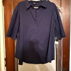 Simply Vera Vera Wang Navy Button Down Shirt